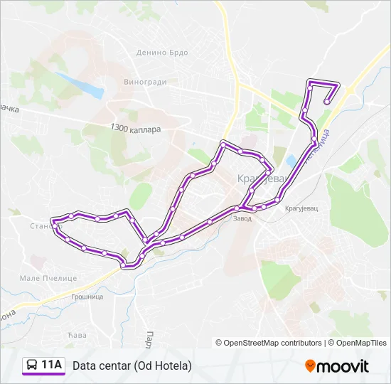 11A Bus Line Map
