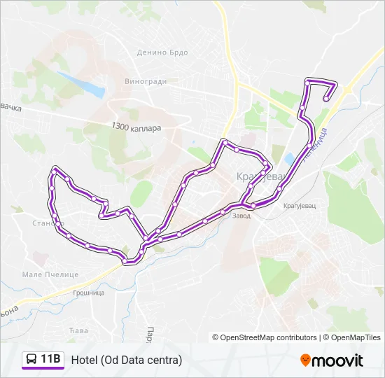 11B Bus Line Map