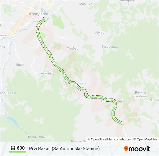 600 Bus Line Map