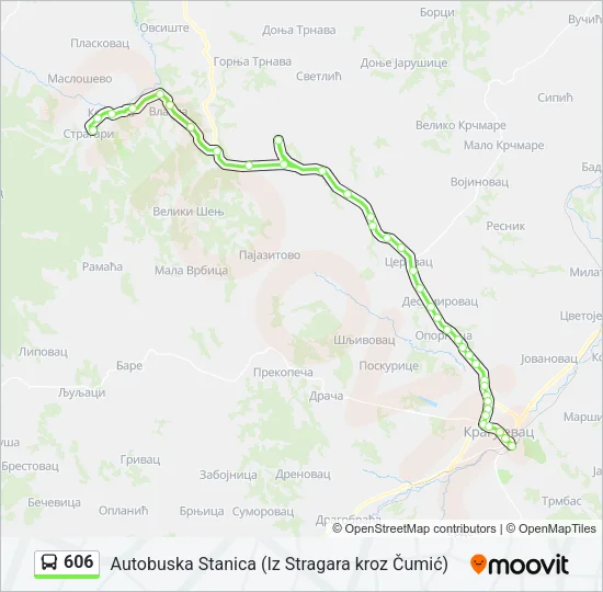 606 Bus Line Map
