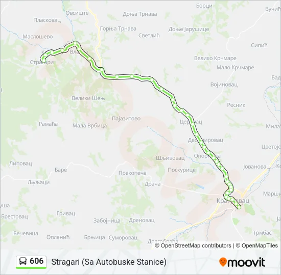 606 Bus Line Map