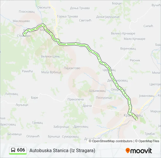 606 Bus Line Map