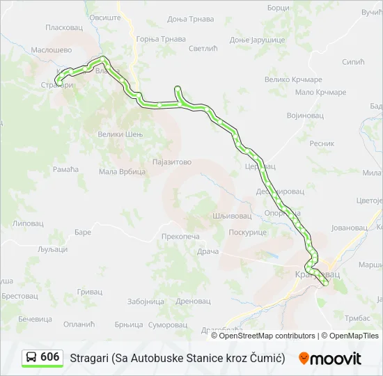 606 Bus Line Map