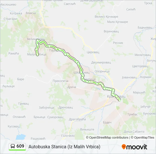 609 Bus Line Map