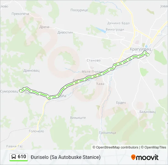 610 Bus Line Map