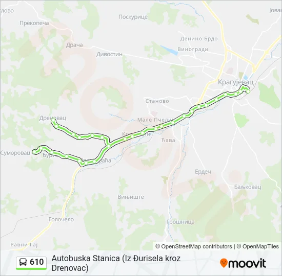 610 Bus Line Map