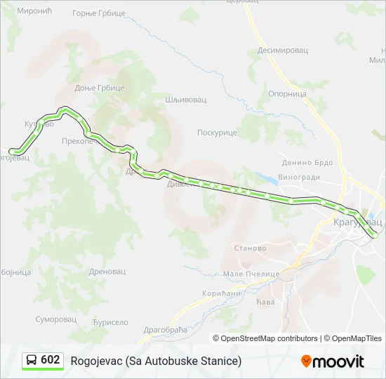 602 Bus Line Map