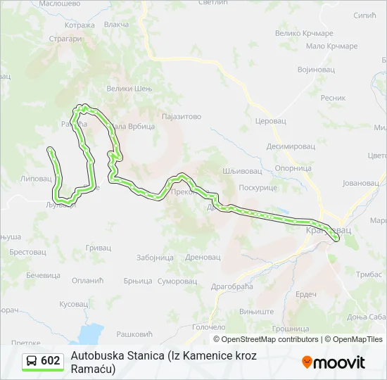 602 Bus Line Map