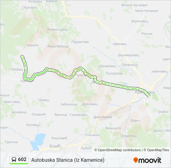 602 Bus Line Map