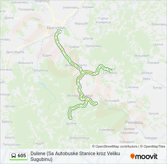 605 Bus Line Map