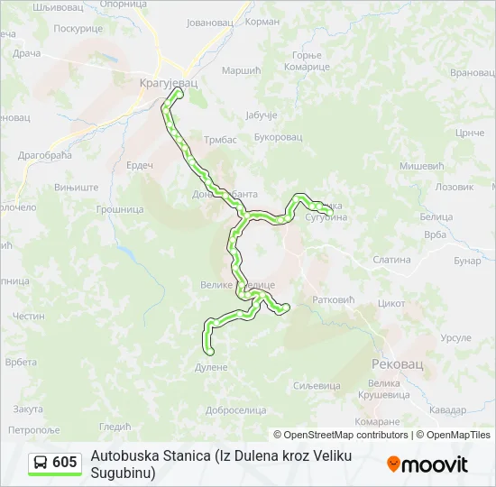 605 Bus Line Map