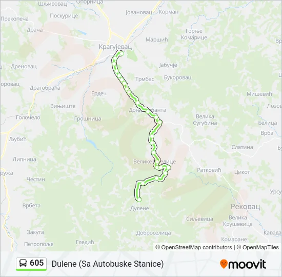 605 Bus Line Map