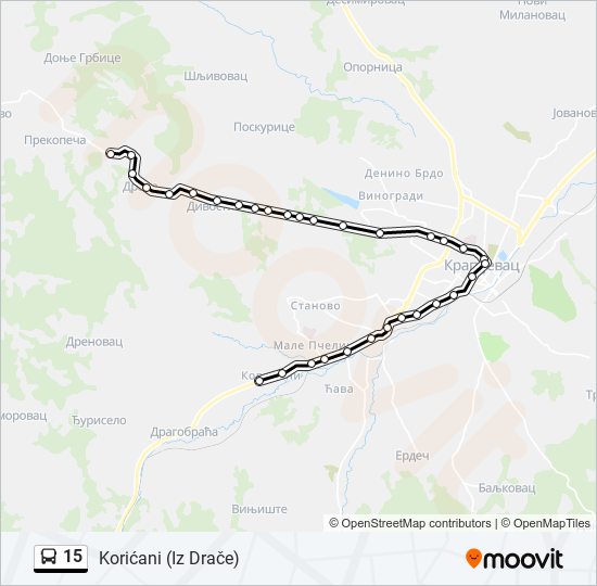 15 autobus mapa linije