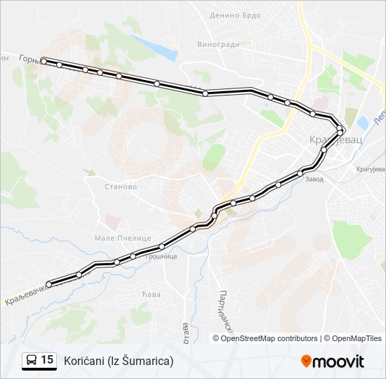 15 autobus mapa linije