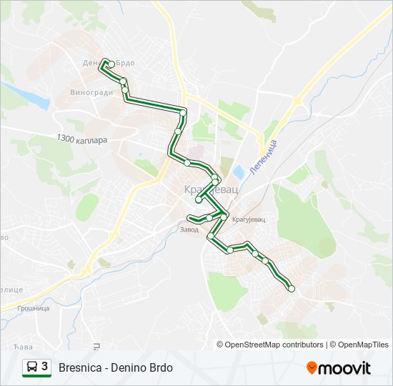 3 autobus mapa linije