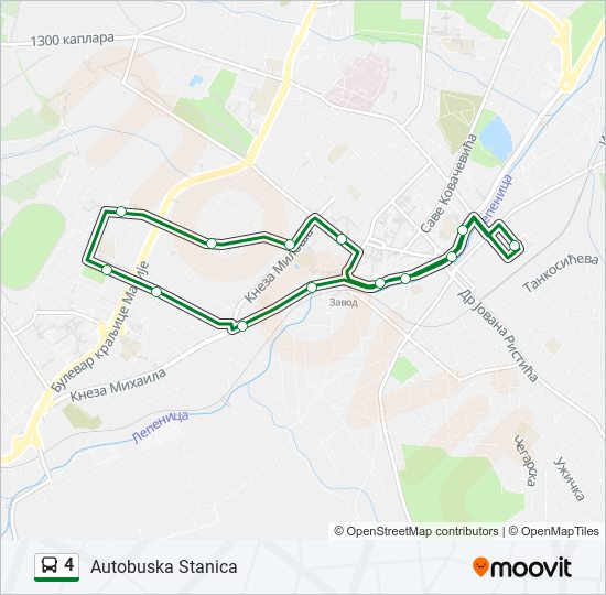 4 autobus mapa linije