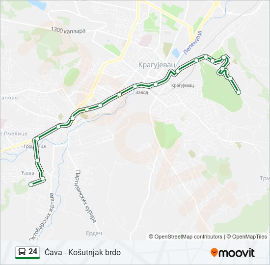 24 autobus mapa linije