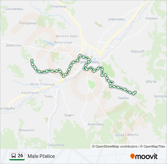 26 bus Line Map