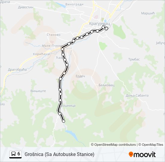 6 bus Line Map