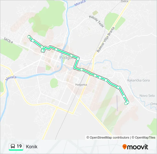 19 Bus Line Map