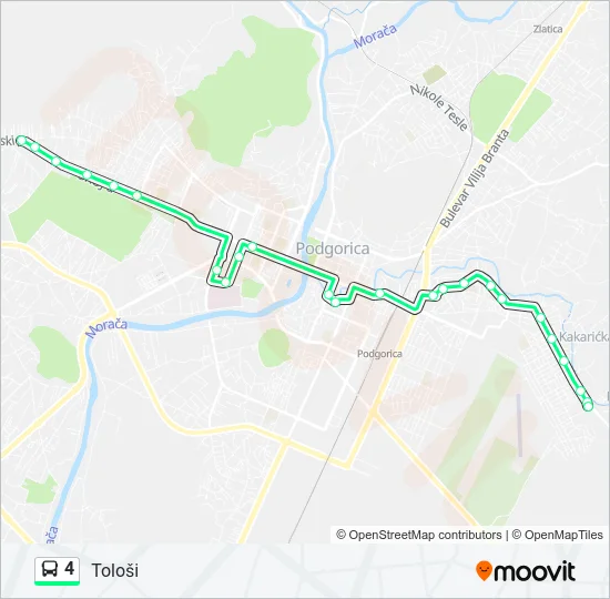 4 Bus Line Map