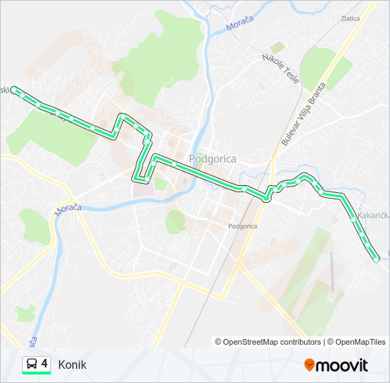4 autobus karta linije