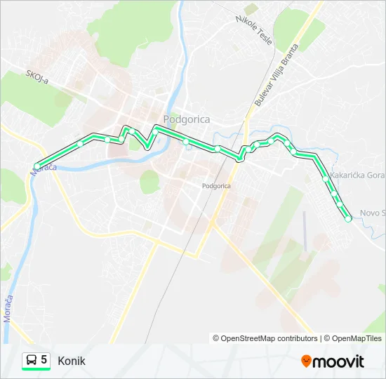 5 Bus Line Map