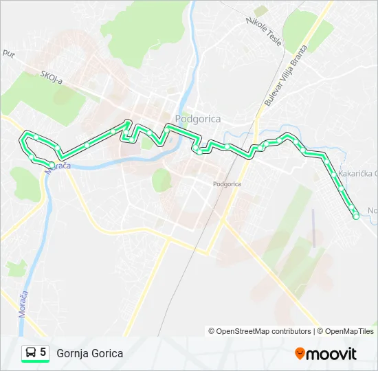 5 Bus Line Map