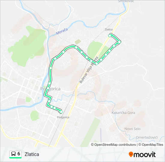 6 Bus Line Map