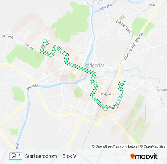 7 Bus Line Map