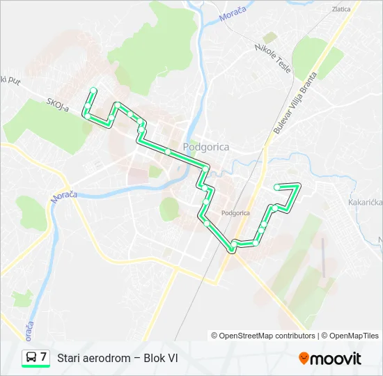 7 Bus Line Map