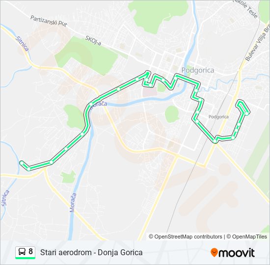 8 autobus mapa linije