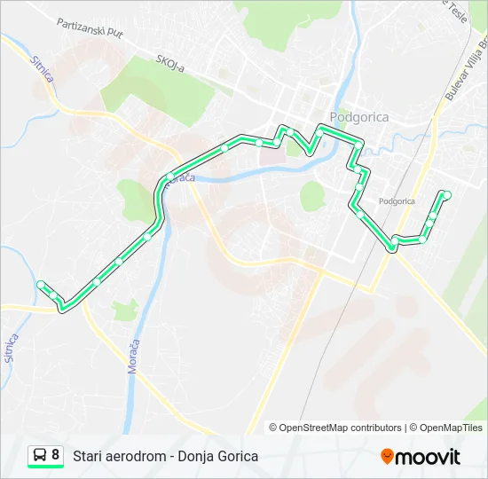 8 Bus Line Map
