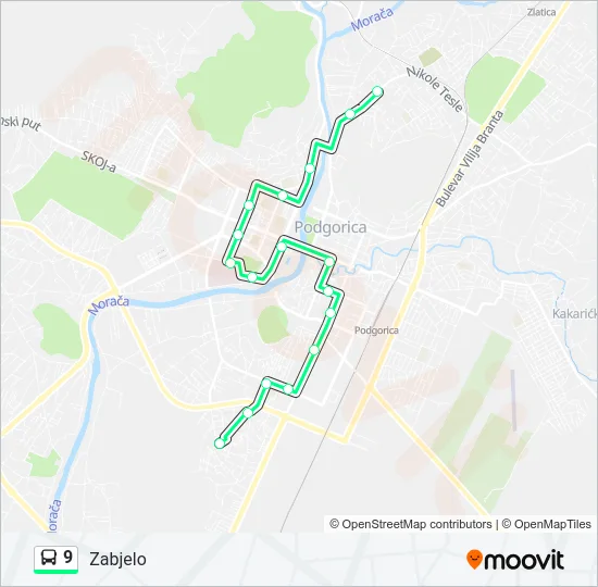 9 Bus Line Map