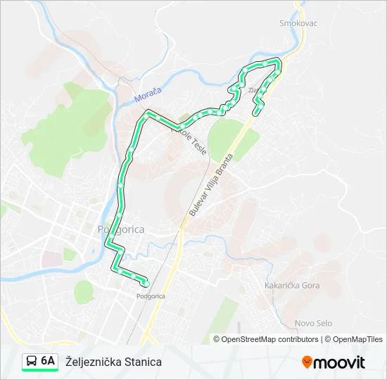 6A Bus Line Map