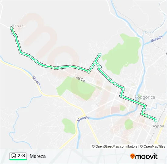 2-3 Bus Line Map