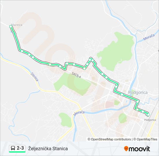 2-3 autobus mapa linije