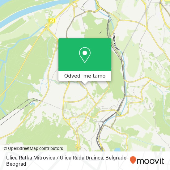 Ulica Ratka Mitrovica / Ulica Rada Drainca mapa