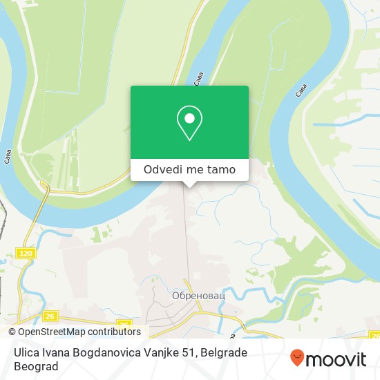 Ulica Ivana Bogdanovica Vanjke 51 mapa