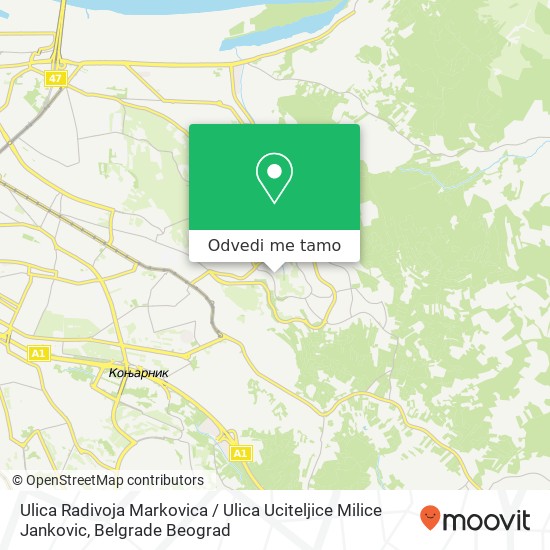 Ulica Radivoja Markovica / Ulica Uciteljice Milice Jankovic mapa