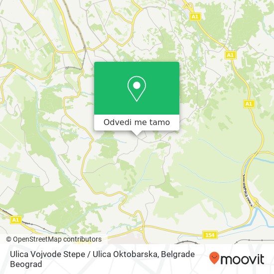 Ulica Vojvode Stepe / Ulica Oktobarska mapa