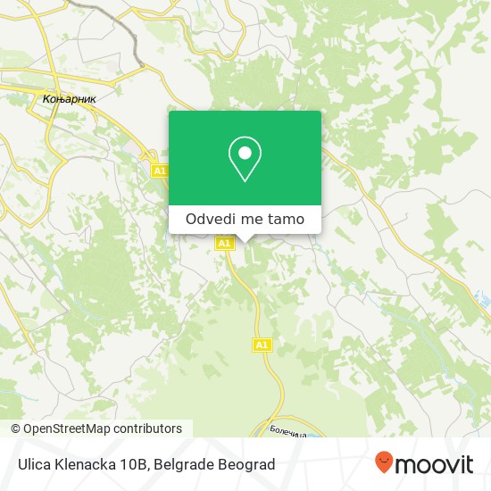 Ulica Klenacka 10B mapa