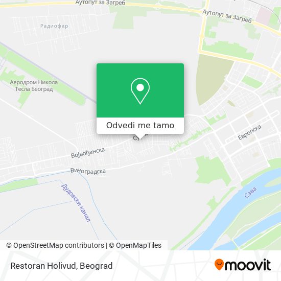 Restoran Holivud mapa