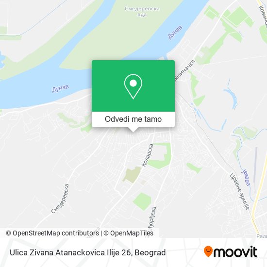 Ulica Zivana Atanackovica Ilije 26 mapa