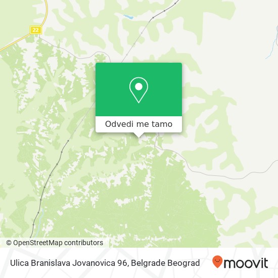 Ulica Branislava Jovanovica 96 mapa