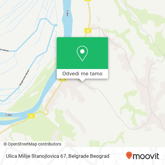 Ulica Milije Stanojlovica 67 mapa