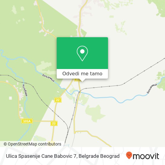 Ulica Spasenije Cane Babovic 7 mapa