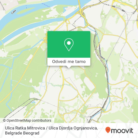 Ulica Ratka Mitrovica / Ulica Djordja Ognjanovica mapa