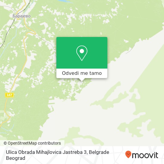 Ulica Obrada Mihajlovica Jastreba 3 mapa