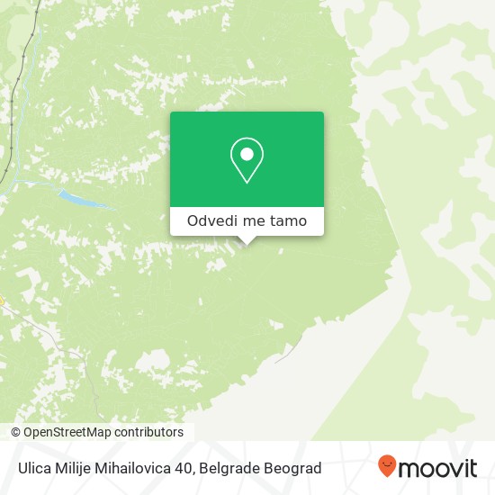 Ulica Milije Mihailovica 40 mapa